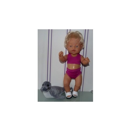 bikini donker roze baby born 43cm
