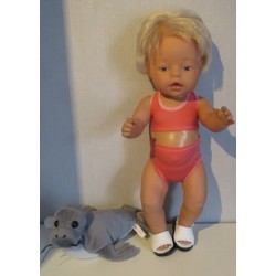 bikini zalm roze baby born 43cm
