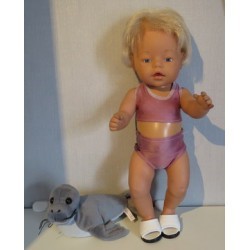 bikini oud roze met stippen baby born 43cm