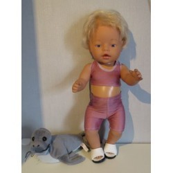 bikini oud roze met stippen baby born 43cm