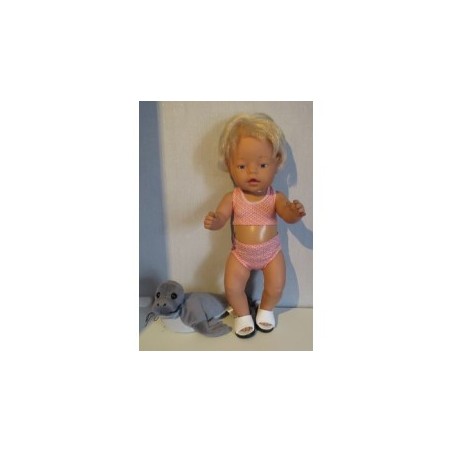 bikini zalm roze geblokt baby born 43cm