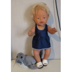 tankini donker blauw baby born 43cm