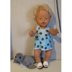 tankini blauw met zwart baby born 43cm