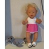 tankini wit met roze baby born 43cm
