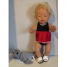 tankini zwart met rood baby born 43cm