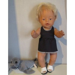 tankini zwart stippen baby born 43cm