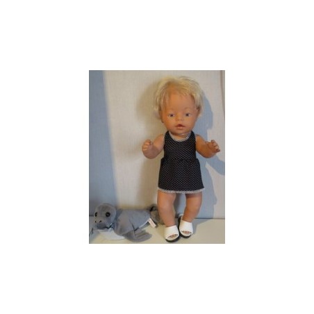 tankini zwart stippen baby born 43cm