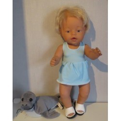 tankini licht blauw baby born 43cm