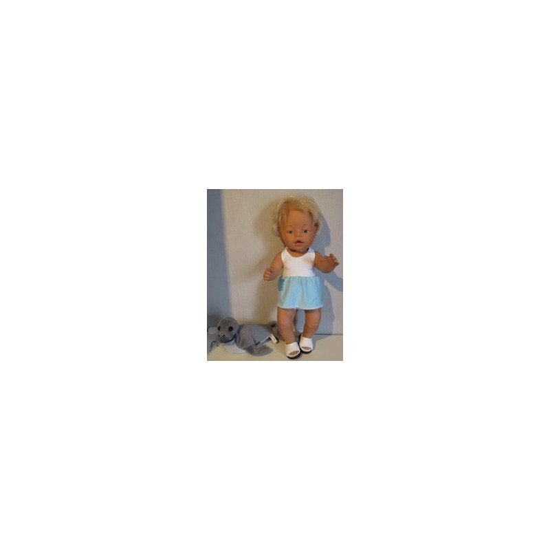 tankini wit met blauw baby born 43cm