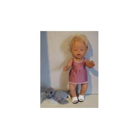 tankini oud roze met stippen baby born 43cm