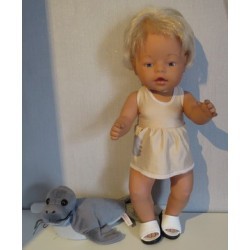 tankini licht bruin met stippen baby born 43cm