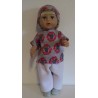 complete set lila met grijs hertje baby born 43cm