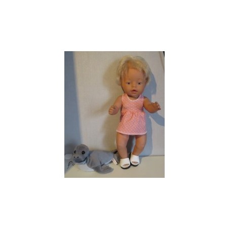 tankini zalm roze geblokt baby born 43cm