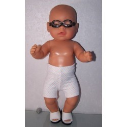 zwembroek gekleurde stippen baby born 43cm
