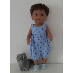 speelpakje blauw sterren baby born 43cm