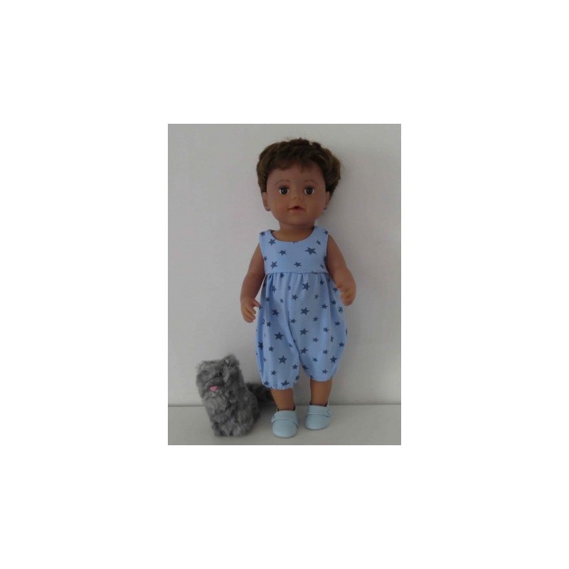 speelpakje blauw sterren baby born 43cm