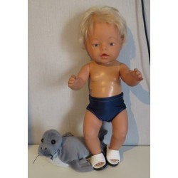 zwembroek donker blauw baby born 43cm