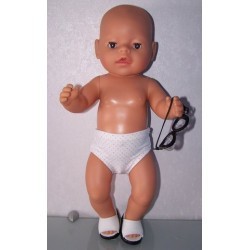 zwembroek gekleurd stippen baby born 43cm