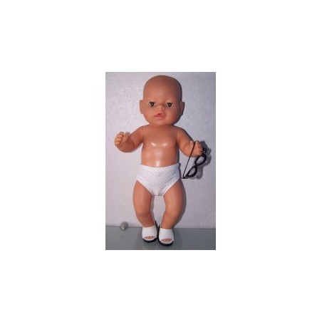 zwembroek gekleurd stippen baby born 43cm