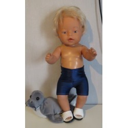 zwembroek donker blauw baby born 43cm
