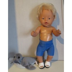 zwembroek hard blauw baby born 43cm