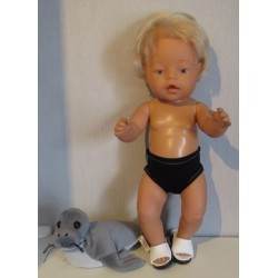 zwembroek zwart baby born 43cm