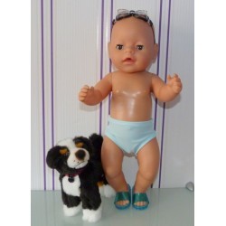 zwembroek mint baby born 43cm