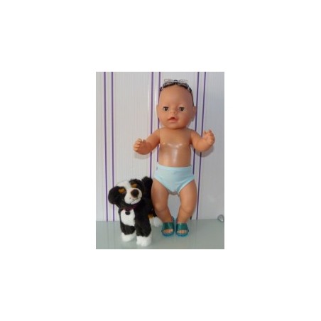 zwembroek mint baby born 43cm