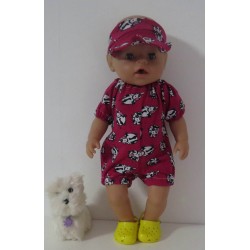holiday outfitt koeien baby born 43cm