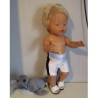 zwembroek wit met zwart baby born 43cm