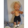 zwembroek zwart met stippen baby born 43cm