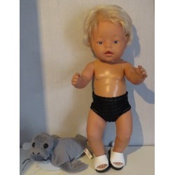 zwembroek zwart geblokt aby born 43cm