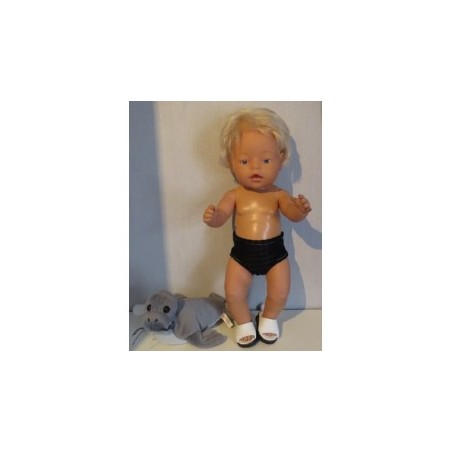 zwembroek zwart geblokt aby born 43cm