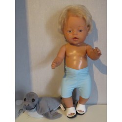 zwembroek licht blauw baby born 43cm