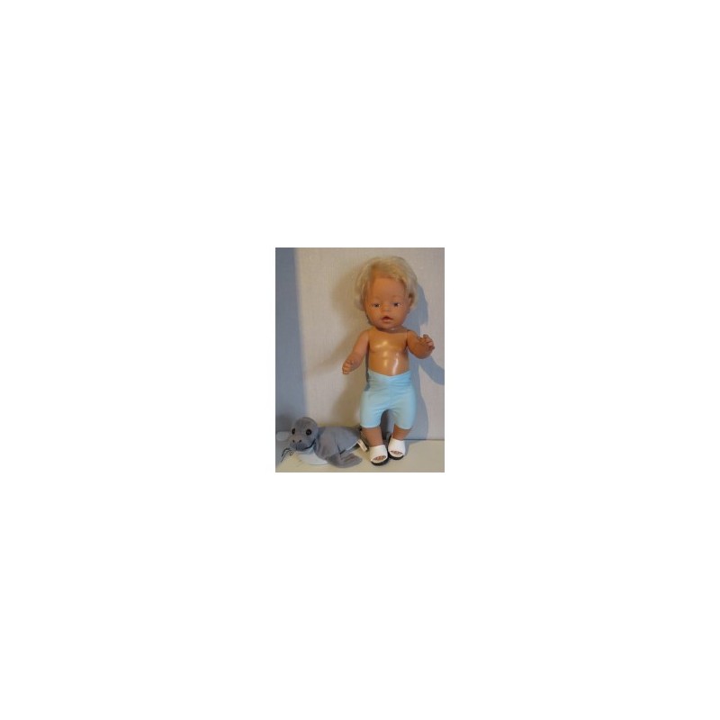 zwembroek licht blauw baby born 43cm