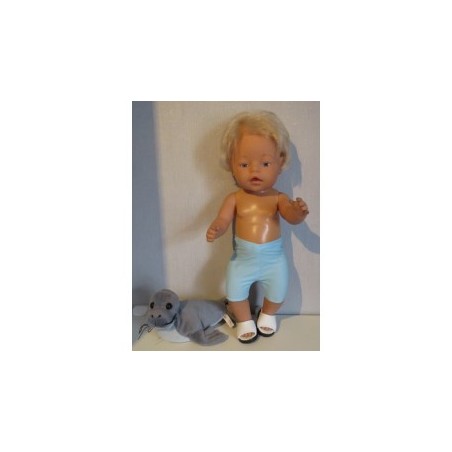 zwembroek licht blauw baby born 43cm