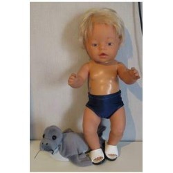 zwembroek blauw baby born 43cm