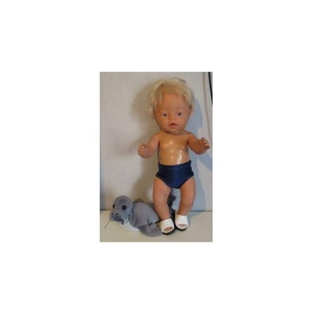 zwembroek blauw baby born 43cm