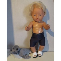 zwembroek donker paars baby born 43cm