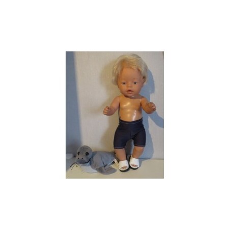 zwembroek donker paars baby born 43cm