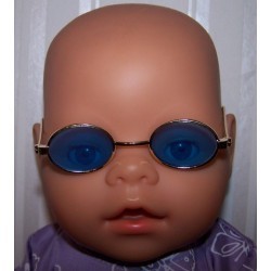 zonnebril blauw rond baby born 43cm