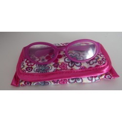 bril hard roze met zakje baby born 43cm