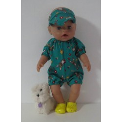 holiday outfitt groen konijnen baby born 43cm