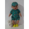 holiday outfitt groen konijnen baby born 43cm