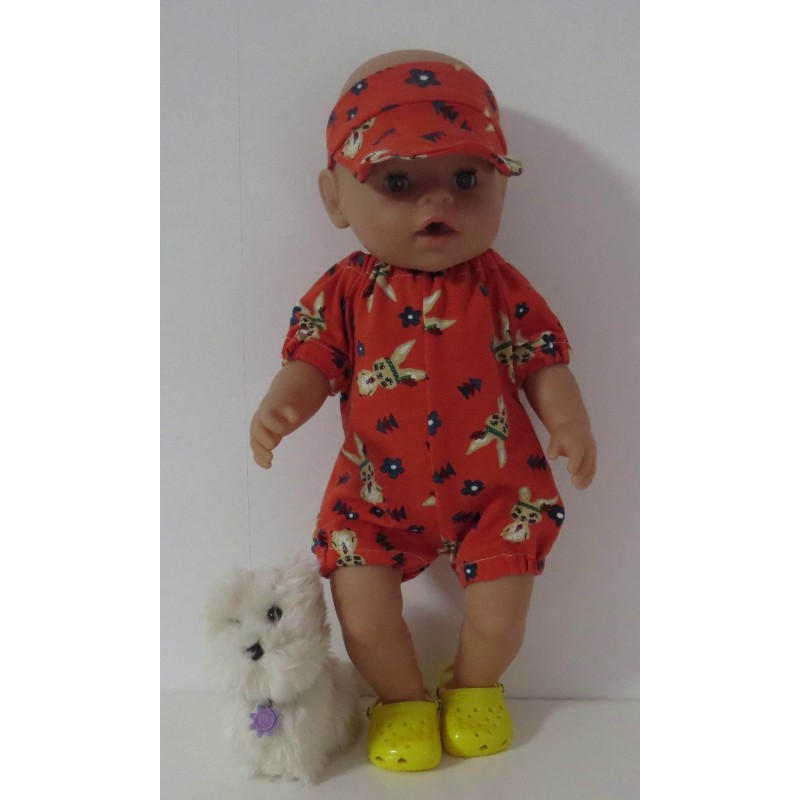 holiday outfitt konijnen baby born 43cm