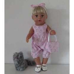 speelpakje roze vlinders baby born 43cm