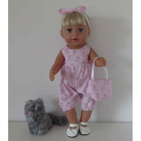 speelpakje roze vlinders baby born 43cm