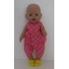 speelpakje roze geruit baby born 43cm