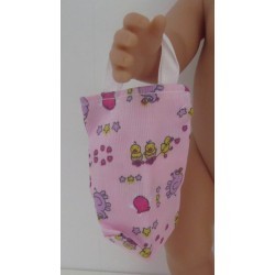 tasje roze met olifanten