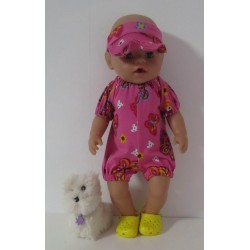 holiday outfitt roze vlinders baby born 43cm